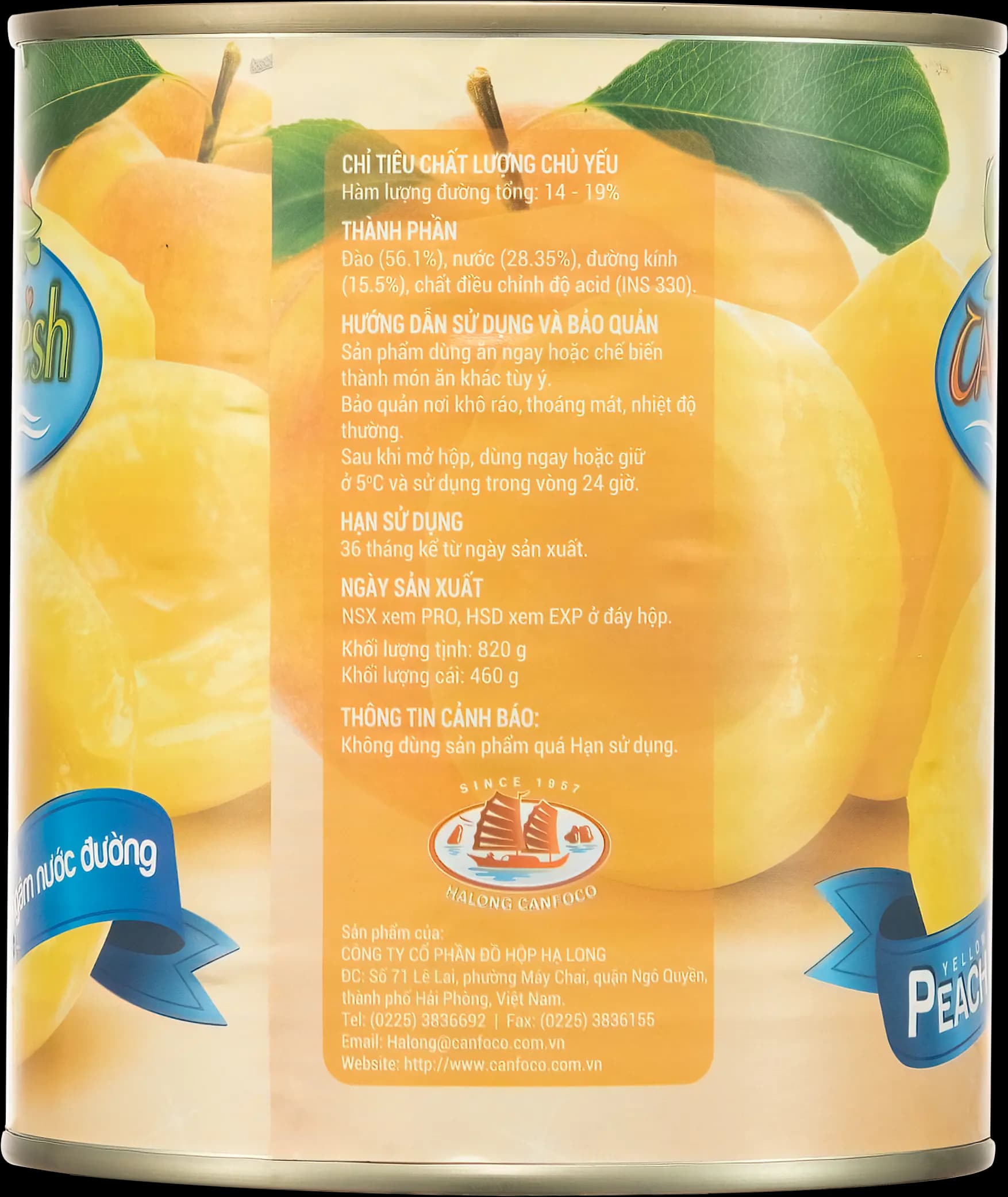 CANFRESH Peaches in Syrup 820g - Thumbnail 2