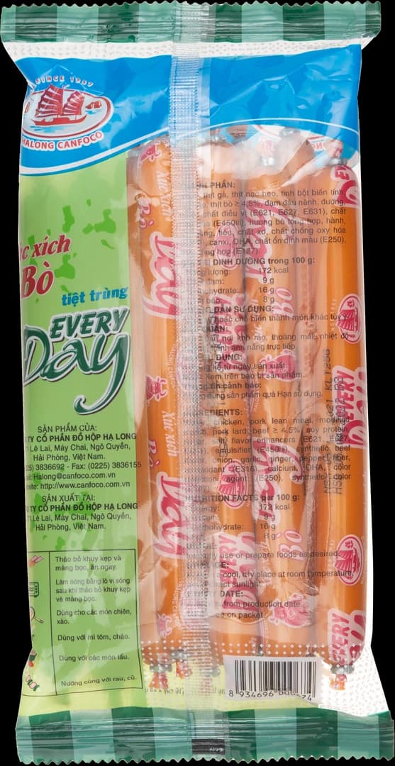 Xúc xích tiệt trùng EVERYDAY 25g, Bò 10 cây x 20 túi - Thumbnail 2