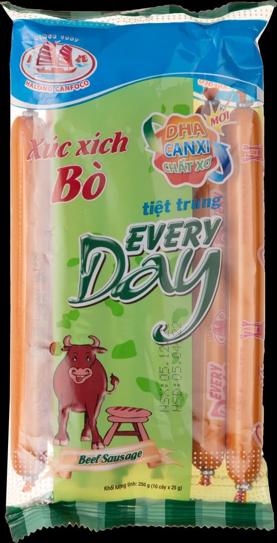 Xúc xích tiệt trùng EVERYDAY 25g, Bò 10 cây x 20 túi