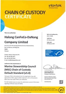 Chứng nhận Chuỗi cung ứng MSC