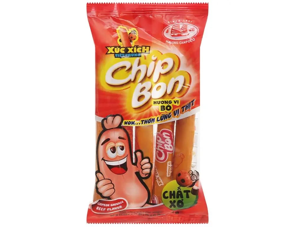 Xúc xích tiệt trùng CHIPBON 21g, bò 5 cây x 20 túi - Ảnh 1