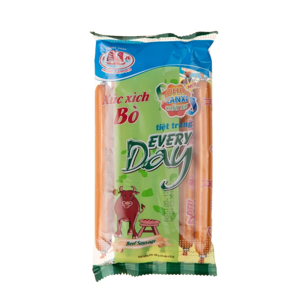 EVERYDAY Sterilized Beef Sausages 25g, 10 pcs x 20 bag