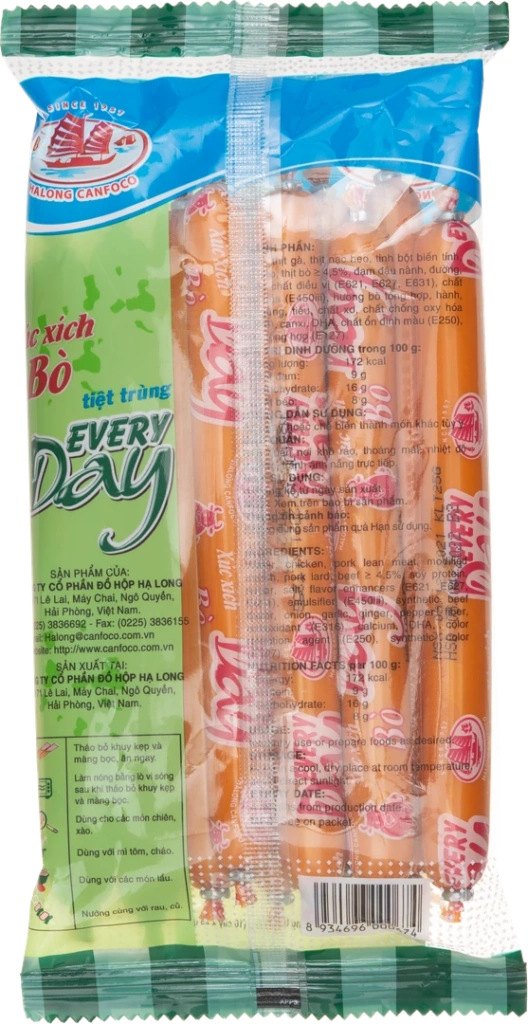 EVERYDAY Sterilized Beef Sausages 25g, 10 pcs x 20 bag