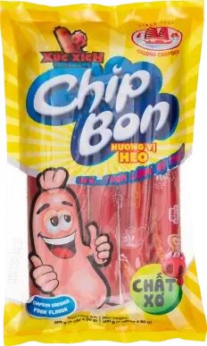 Xúc xích tiệt trùng CHIPBON 21g, heo 5 cây x 20 túi